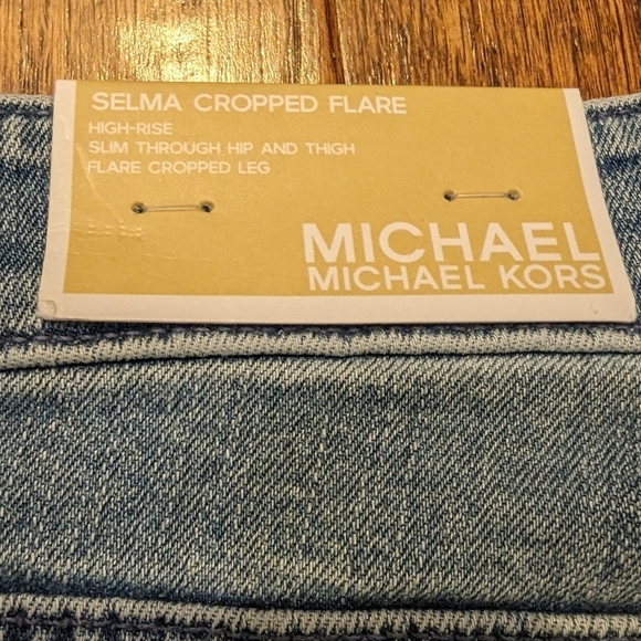 Michael Kors Women's Selma Button-Fly Cropped flare Jeans size 16 - Picture 12 of 13